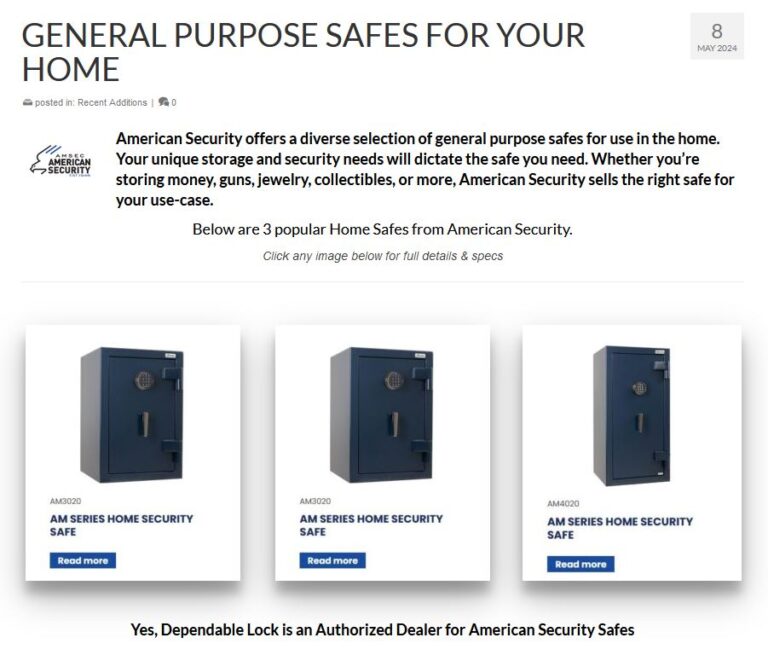 GENERAL PURPOSE SAFES FOR YOUR HOME